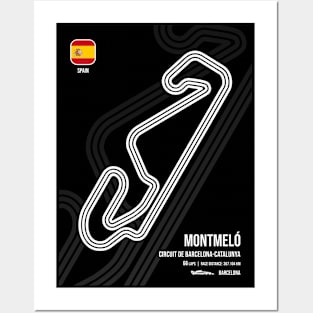 Montmeló Race Track (B&W) Posters and Art